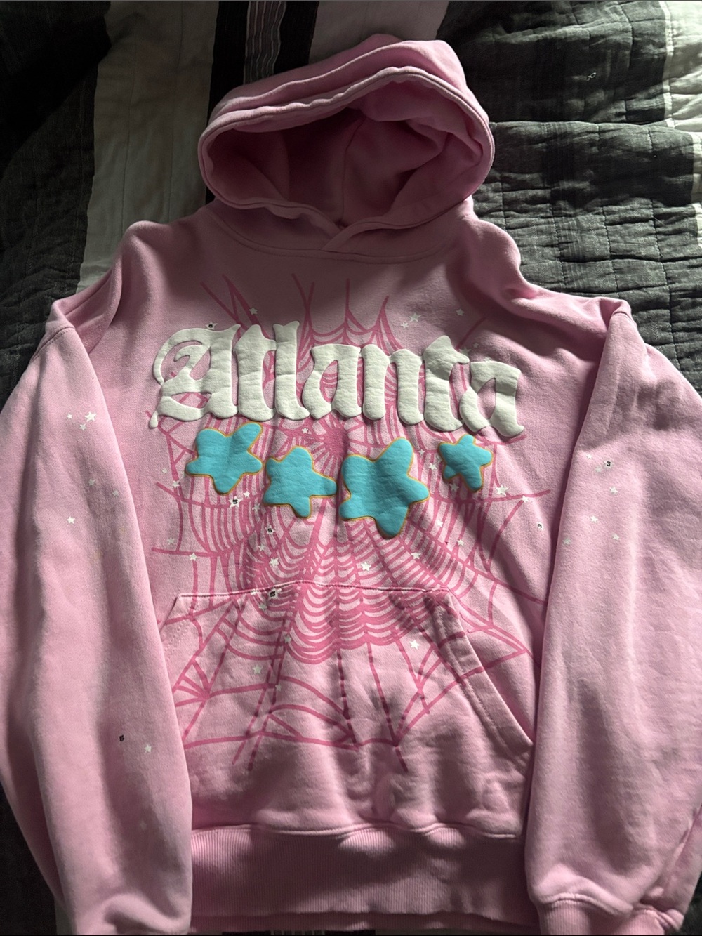 Pink Atlanta spider hoodie